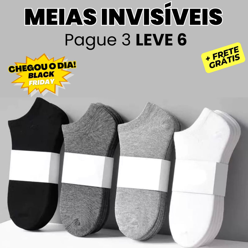 Kit 6 pares Meias Confortho Invisible